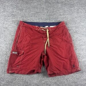 Polo Ralph Lauren Swimwear Trunks Board Shorts Men L Red Drawstring Preppy 7"